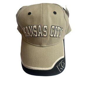 Kansas City Beige & Black Baseball Cap By Fahrenheit Headwear Company